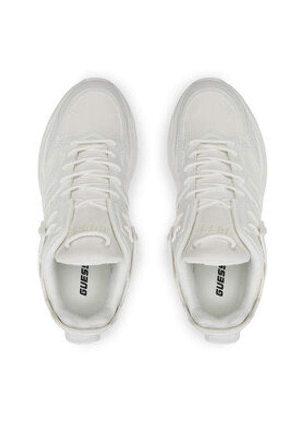 Guess Sneakersy Belluno Low FMTBEL ELE12 Biały. Kolor: biały. Materiał: skóra