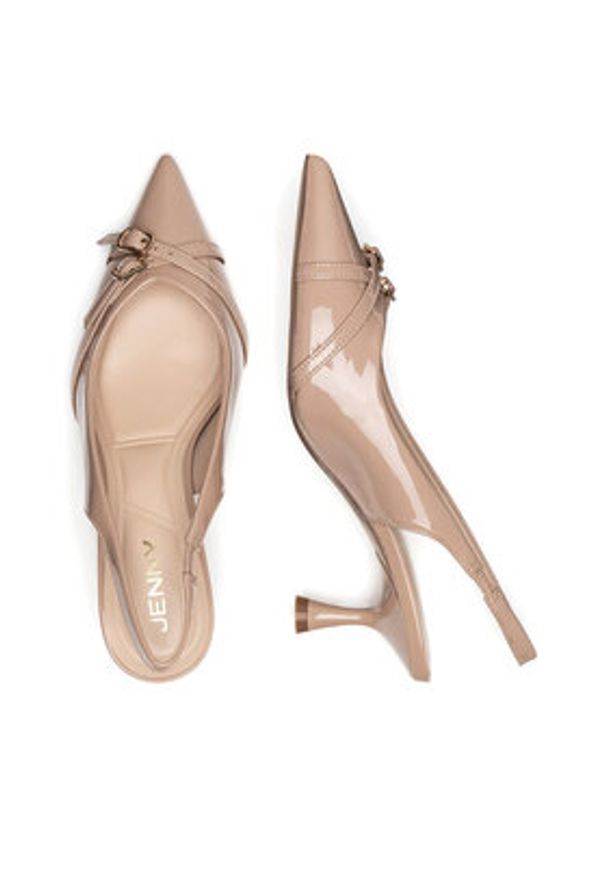 Jenny - JENNY Czółenka LH24013-2 Beżowy. Kolor: beżowy. Materiał: syntetyk, materiał