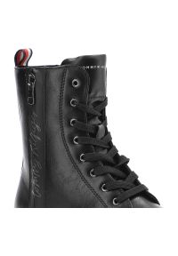 TOMMY HILFIGER - Czarne Botki Tommy Hilfiger Modne Buty Damskie. Kolor: czarny #4