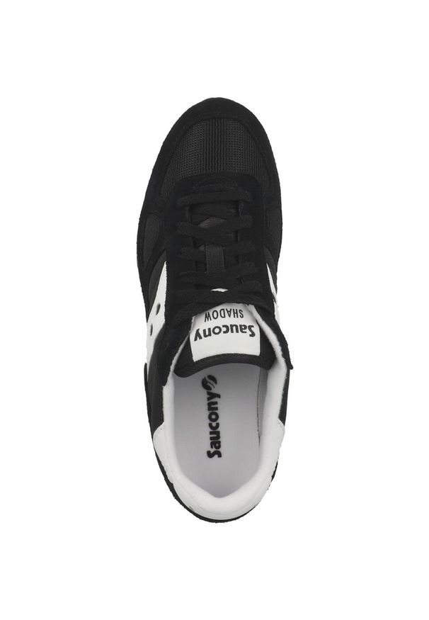 Trenerzy Saucony shadow original. Zapięcie: sznurówki. Kolor: czarny. Materiał: materiał, tkanina, syntetyk. Szerokość cholewki: normalna
