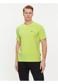 Napapijri T-Shirt Salis NP0A4H8D Żółty Regular Fit. Kolor: żółty. Materiał: bawełna