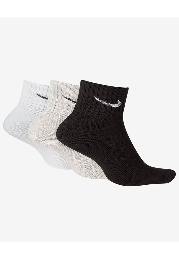 Nike U NK V CUSH ANKLE- 3P VALUE Skarpety Unisex. Kolor: szary. Materiał: syntetyk, bawełna, materiał