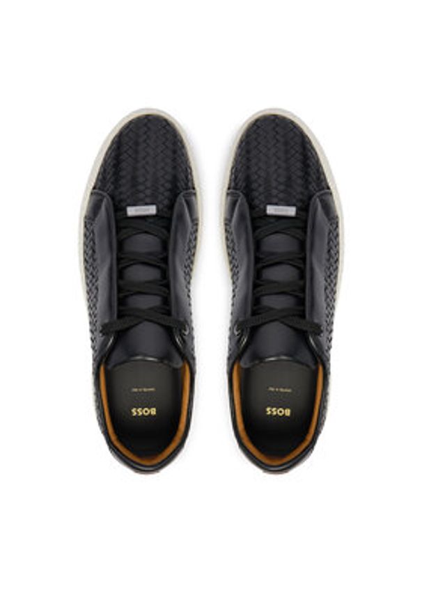 BOSS Sneakersy Gary 50555323 Czarny. Kolor: czarny. Materiał: skóra