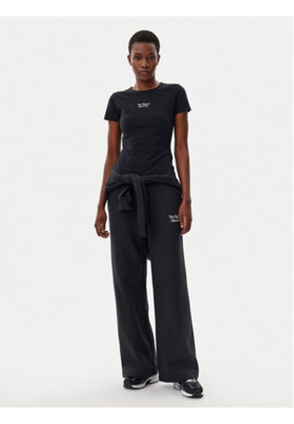 New Balance Spodnie dresowe WP51954 Czarny Wide Leg. Kolor: czarny. Materiał: bawełna