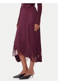 BOSS Spódnica plisowana Velacey 50546594 Fioletowy Regular Fit. Kolor: fioletowy. Materiał: syntetyk