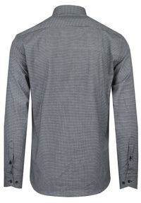 Koszula Wizytowa z Prostym Krojem - Victorio - Mikrowzór, Czarno-Biała. Okazja: na co dzień. Kolor: czarny, biały, wielokolorowy. Materiał: elastan, bawełna. Długość rękawa: długi rękaw. Długość: długie. Styl: wizytowy #6