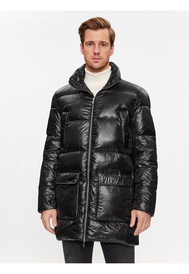 Karl Lagerfeld - KARL LAGERFELD Kurtka zimowa 455002 534513 Czarny Regular Fit. Typ kołnierza: dekolt w karo. Kolor: czarny. Materiał: syntetyk. Sezon: zima
