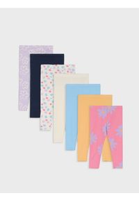 Sinsay - Legginsy 7 pack - kremowy. Kolor: kremowy
