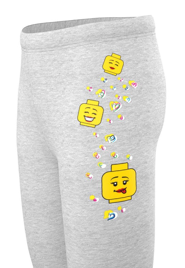 LEGO Wear - Lego Wear legginsy dziecięce kolor szary z nadrukiem. Stan: podwyższony. Kolor: szary. Wzór: nadruk
