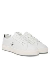 Calvin Klein Sneakersy Basket Cupsole Laceup Lth Ml YM0YM01460 Biały. Kolor: biały. Materiał: skóra #4