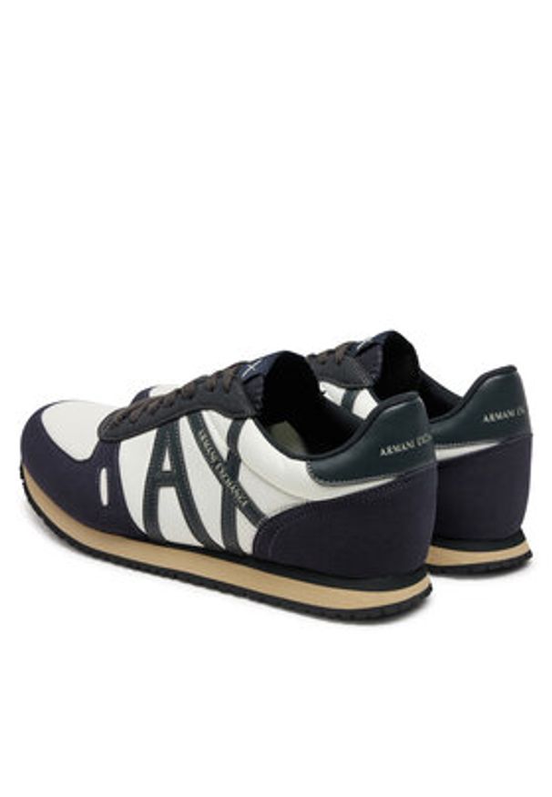 Armani Exchange Sneakersy XUX017 XCC68 U390 Granatowy. Kolor: niebieski. Materiał: skóra