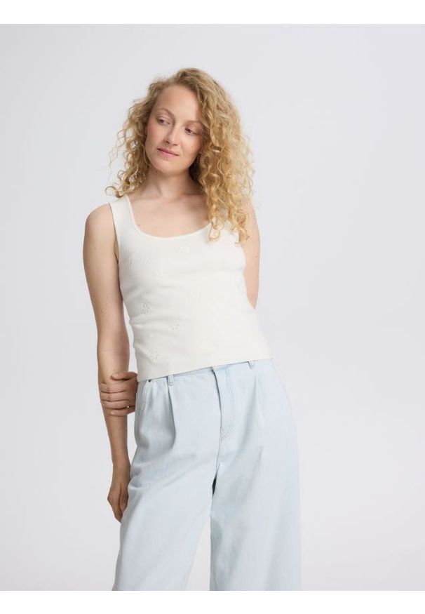 Reserved - Bluzka z wiskozą - złamana biel. Materiał: wiskoza