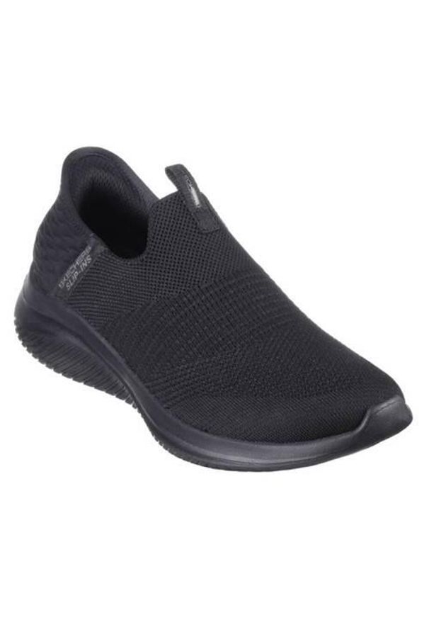 skechers - Buty do chodzenia damskie Skechers Slip-ins: Ultra Flex 3.0. Kolor: czarny. Materiał: tkanina. Szerokość cholewki: normalna. Sport: turystyka piesza