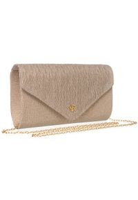 ROVICKY - Kopertówka damska Rovicky R-XS021 złota. Kolor: złoty. Wzór: aplikacja, jodełka. Materiał: zdobione. Styl: elegancki