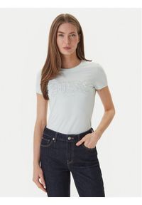 Guess T-Shirt W5GI04 J1314 Zielony Slim Fit. Kolor: zielony. Materiał: bawełna #1