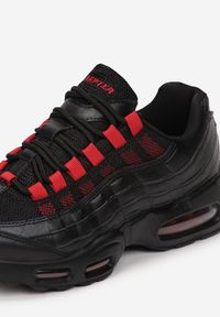 Born2be - Czarno-Czerwone Buty Sportowe Caliseise. Nosek buta: okrągły. Kolor: czarny. Materiał: materiał. Szerokość cholewki: normalna. Wzór: aplikacja. Sport: turystyka piesza