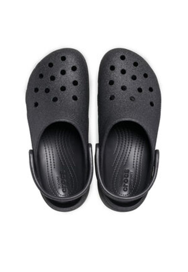 Crocs Klapki Classic Platform Glitter Clog W 207241 Czarny. Kolor: czarny. Obcas: na platformie