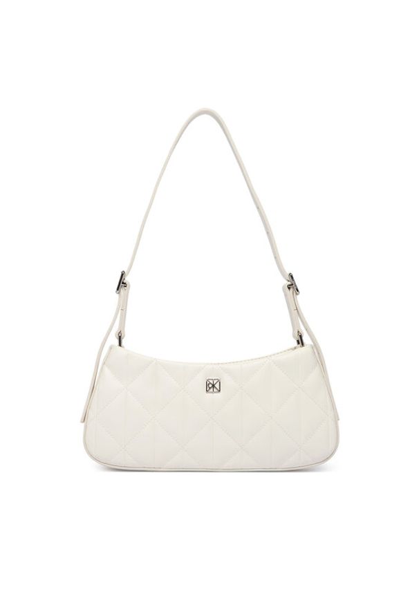Calvin Klein Torebka Quilted Sm Shoulder Bag LV04F3327G Biały. Kolor: biały. Materiał: skórzane