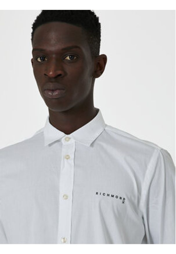 Richmond X Koszula Liddo UMP24230CA Biały Slim Fit. Kolor: biały. Materiał: bawełna