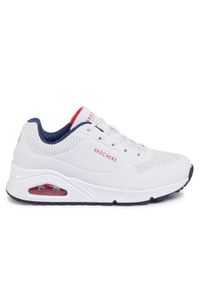 skechers - Buty SKECHERS Uno Stand On Air. Okazja: na co dzień. Kolor: beżowy, biały, wielokolorowy. Materiał: skóra