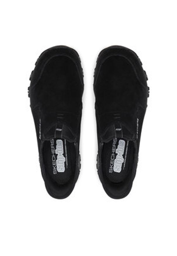 skechers - Skechers Sneakersy Slip-ins: Hillcrest - Sunapee 180016 Czarny. Kolor: czarny. Materiał: zamsz, skóra