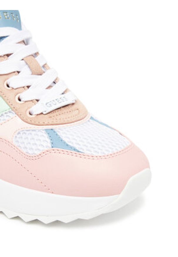 Guess Sneakersy FLTKOR ELE12 Różowy. Kolor: różowy. Materiał: materiał
