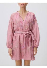 Reserved - Sukienka mini z modalem - wielobarwny. Materiał: tkanina. Długość: mini