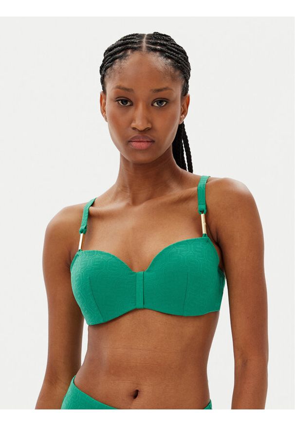 Chantelle Góra od bikini Hera C16WN5 Zielony. Kolor: zielony. Materiał: syntetyk