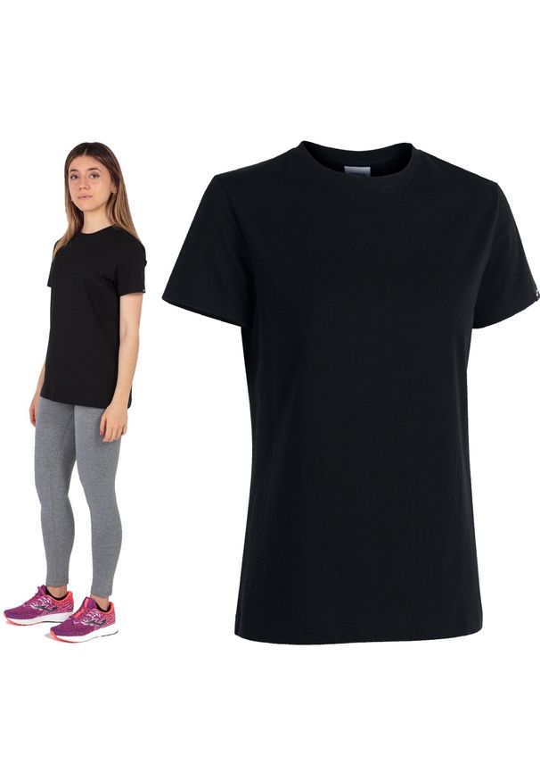 Koszulka sportowa damska Joma Desert bawełniana. Kolor: czarny. Materiał: bawełna