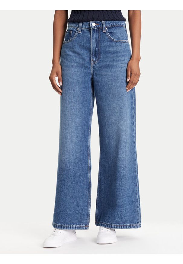 TOMMY HILFIGER - Tommy Hilfiger Jeansy WW0WW45675 Granatowy Slim Fit. Kolor: niebieski