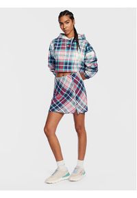 Tommy Jeans Spódnica trapezowa Tartan DW0DW14982 Kolorowy Regular Fit. Materiał: wiskoza. Wzór: kolorowy