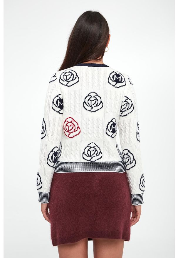 Marella Sport - Sweter damski wełniany Fumato MARELLA SPORT. Materiał: wełna. Styl: sportowy