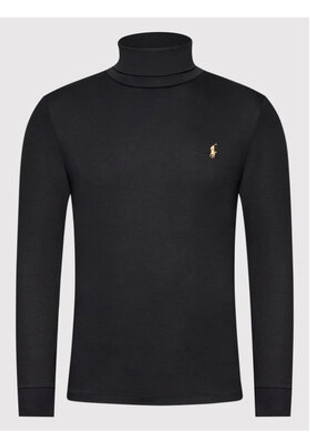 Polo Ralph Lauren Golf 710853205001 Czarny Slim Fit. Typ kołnierza: golf, polo. Kolor: czarny. Materiał: bawełna
