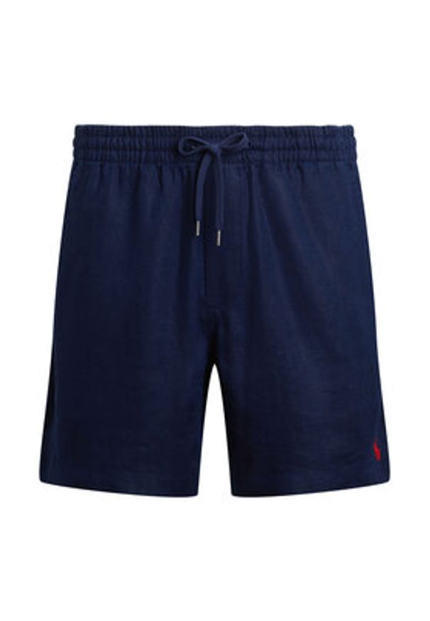 Polo Ralph Lauren Szorty materiałowe 710958586003 Granatowy Classic Fit. Kolor: niebieski. Materiał: len