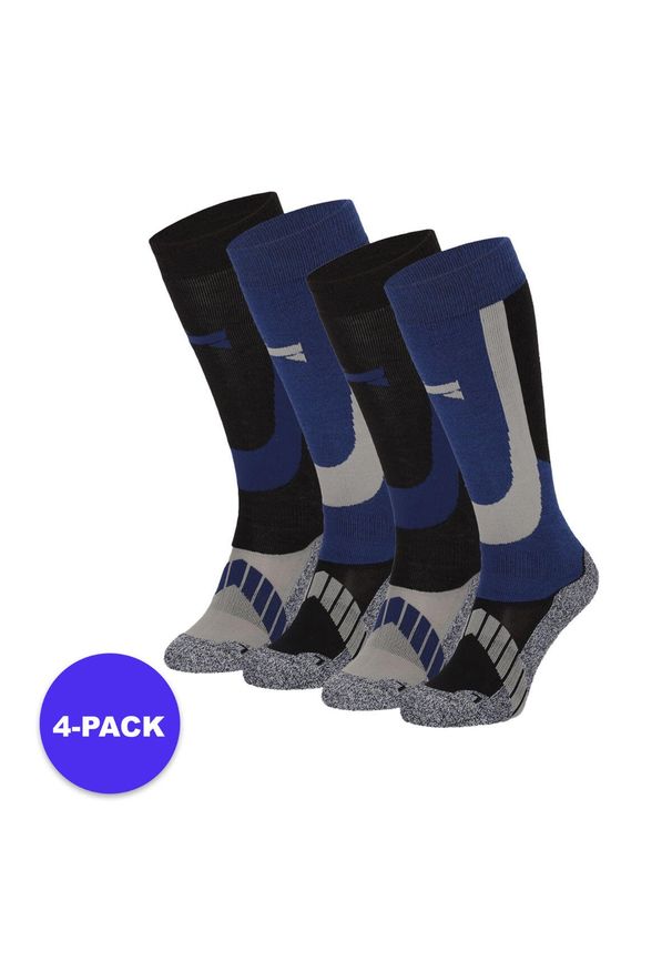 XTREME - Skarpety narciarskie unisex 4 szt. Kolor: niebieski. Materiał: akryl, wełna, poliamid. Sport: narciarstwo