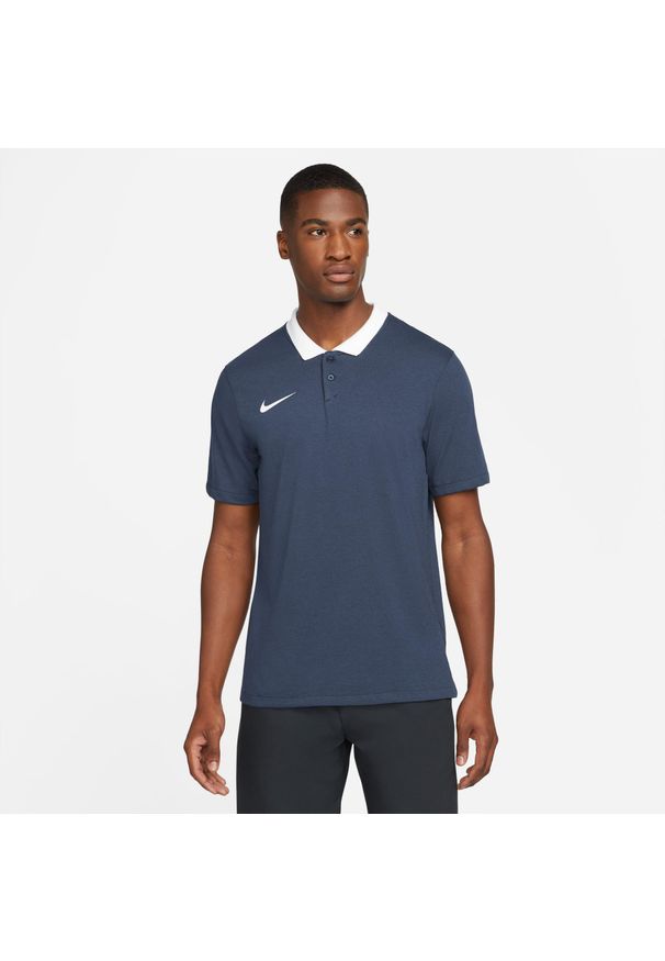 Koszulka sportowa męska Nike Drifit Park 20. Kolor: brązowy, niebieski, wielokolorowy, biały. Długość rękawa: krótki rękaw. Długość: krótkie. Sport: piłka nożna