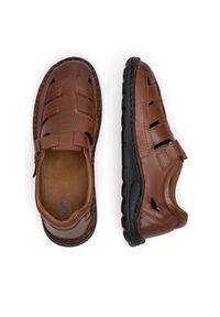 Go Soft Sandały ROMA-02 MI18 Brązowy. Kolor: brązowy. Materiał: materiał #4