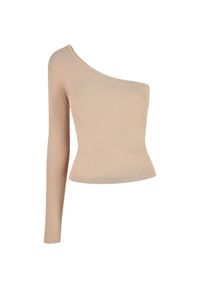 Urban Classics - Asymetryczny Koszulka z długim rękawem duże rozmiary damskae Koszulka Urban Clas. Kolor: beżowy. Długość rękawa: długi rękaw. Długość: długie #1
