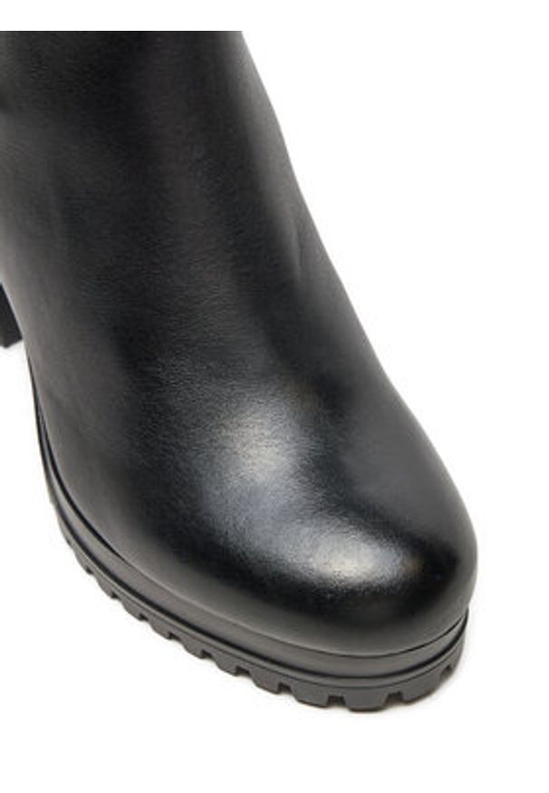 Tommy Jeans Botki Tjw New Ess High Heel Boot EN0EN02439 Czarny. Kolor: czarny. Materiał: skóra