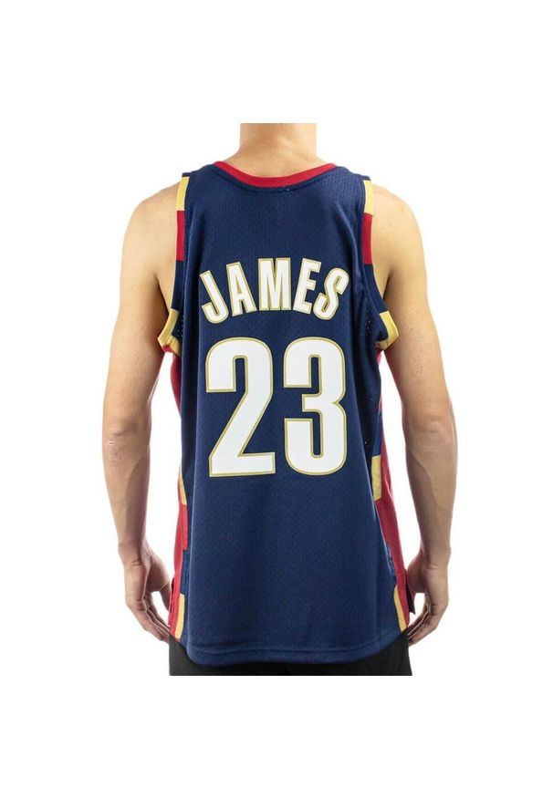 Koszulka męska do koszykówki Mitchell & Ness Cavaliers Lebron James. Kolor: niebieski. Sport: koszykówka