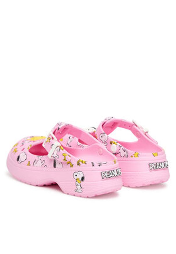 Crocs Klapki Peanuts Mary Jane Clog 211130 Różowy. Kolor: różowy