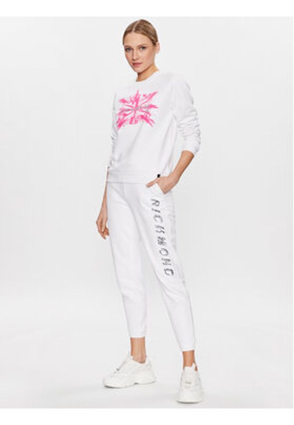 John Richmond Bluza UWP23010FE Biały Regular Fit. Kolor: biały. Materiał: bawełna