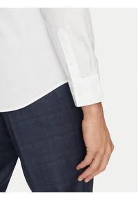 Calvin Klein Koszula LV04LB145G Biały Slim Fit. Kolor: biały. Materiał: bawełna #5