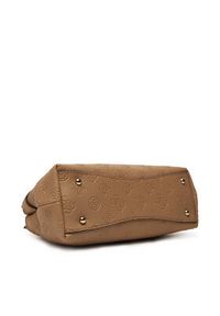 Guess Torebka Ella Logo Mini HWPD97 46730 Beżowy ciemny. Kolor: beżowy. Materiał: skórzane #6