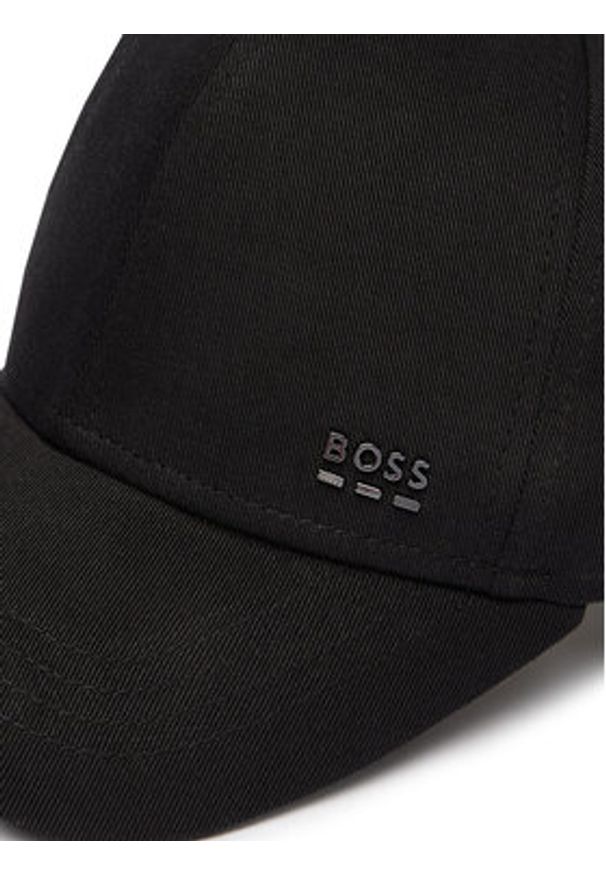 BOSS Czapka z daszkiem 50555479 Czarny. Kolor: czarny. Materiał: bawełna