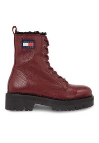 Botki Tommy Jeans. Kolor: czerwony