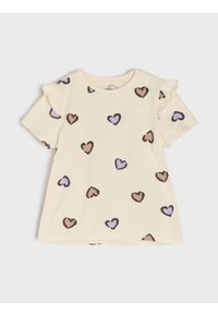 Sinsay - Bawełniana koszulka ze wzorem w serca - wielobarwny. Materiał: bawełna #1