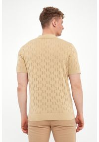 Karl Lagerfeld - Polo męskie z ażurowym logo KARL LAGERFELD. Typ kołnierza: polo. Wzór: ażurowy #3