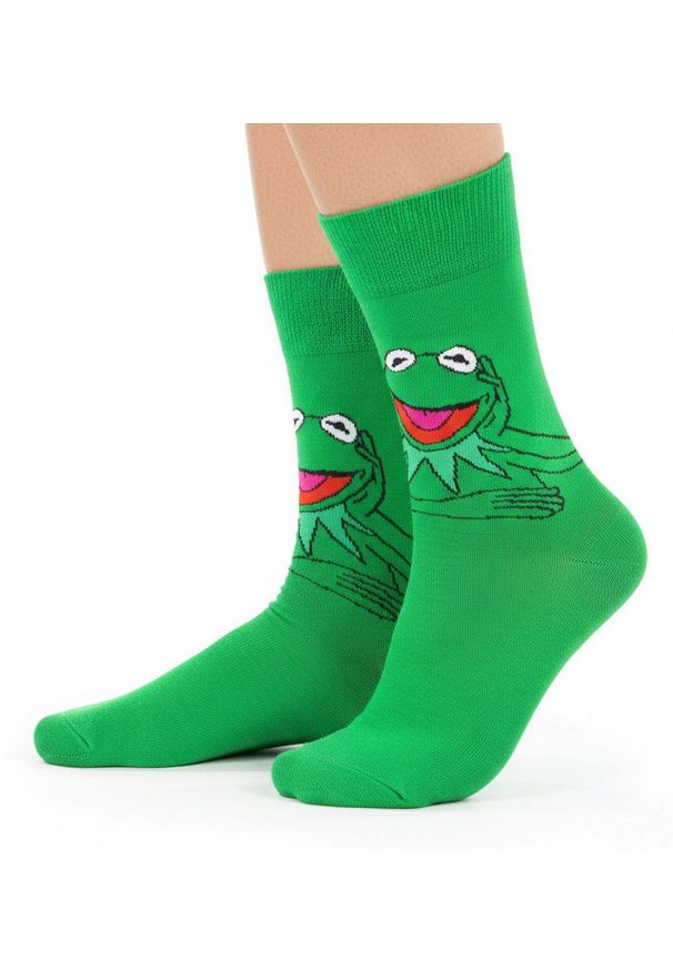 His Story - Skarpetki Bawełniane - Tematyczne - Zielone, Kermit. Kolor: zielony. Materiał: poliamid, bawełna, elastan