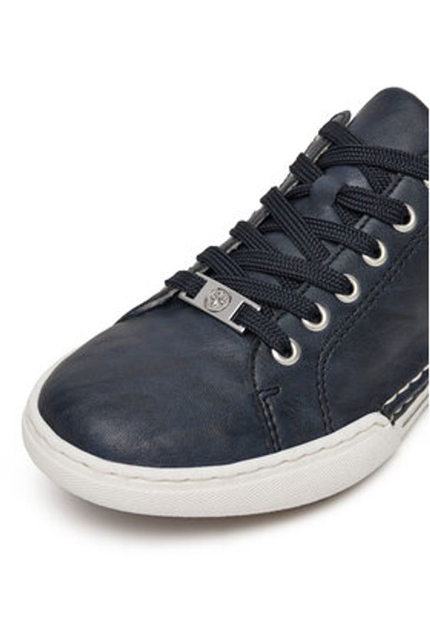 Rieker Sneakersy L7210-14 Granatowy. Kolor: niebieski. Materiał: skóra